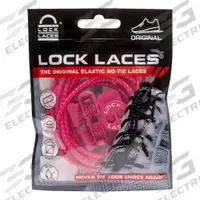 LOCK LACES Safety Shoe Laces: PNK48, Hot Pink, Elastic, 48 in Overall Lg, Round, No-Tie, 1 PR. Key specifications — Color: Hot Pink; Brand: LOCK LACES; Lace Type: No-Tie; Material: Elastic.