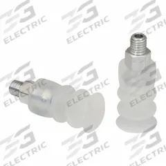 SCHMALZ Vacuum Pad Assembly: Multi-Bellows, 2.5 Folds, M5 Vacuum Port, 13 mm Pad Dia, Clear, 55 A (MPN 10.01.06.00566). Key specifications — attr1019136: 10.01.06.00566; attr1019138: SCHMALZ; attr1019139: 55 A.