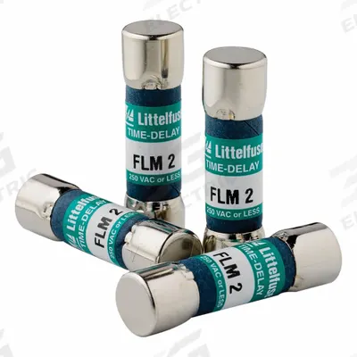 LITTELFUSE FUSE 250V TIME DELAY MIDGET .100A: FLM Series, Midget, Time-Delay - Time-Delay Cylindrical Fuses