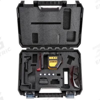 DEWALT Cross Line Laser: 2 Lines and 0 Dots, Red Beam, 0 Planes, ±0.125 in Accuracy - Cross-Line Laser Levels