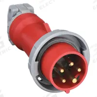 HUBBELL Pin and Sleeve Plug: Red, 277/480V AC, Three Phase, 20 A, 4 Pole, 5 Wire, IEC Grounding (MPN HBL520P7W). Key specifications — Brand: HUBBELL.