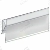 AIGNER INDEX Label Holder: 4 in x 2 in, Clear, Slide-In, 25 Label Holders, Snap-On, Plastic, 25 PK (MPN BC-24). Key specifications — Color: Clear; Label Attachment Type: Slide-In; Finish: Smooth; Mounting Type: Snap-On; Material: Plastic; Brand: AIGNER INDEX.