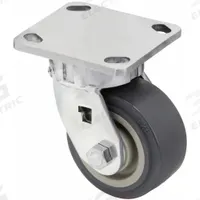 APPROVED VENDOR Plate Caster: Corrosion-Resistant, Swivel, Polyurethane, 4 in Wheel Dia, Rectangle (MPN P25SX-UP040D-14). Key specifications — attr1100083: Gray; attr1100117: APPROVED VENDOR; attr1172832: Swivel.