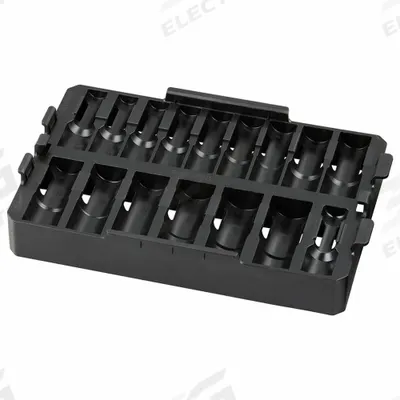 MILWAUKEE PACKOUT Socket Tray: 8 1/16 in W x 12 in D x 1 7/16 in H, Plastic - PACKOUT Tool Organizer Trays
