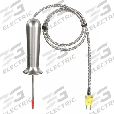 COOPER ATKINS Immersion Temperature Probe: -40°F to 400°F /-40°C to 205°C, Type K - Thermocouples for Solid & Semi-Solid Applications