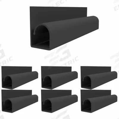 ELECTRIDUCT Raceway: Black, 16 in Lg, 7/8 in Wd, 1 3/4 in Ht - J-Channel Cable Concealers
