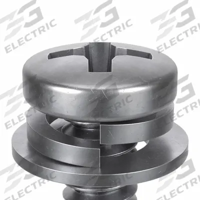 SEMS Screw: Flat/Split Lock, #6-32 Thread Size, 3/8 in Lg, Stainless Steel, Passivated - Machine Screws with Flat & Split Lock Washers