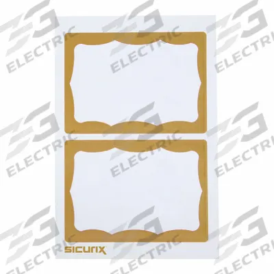 ID Badge: No Legend, Paper, Yellow, 2 1/2 in Card Ht, 3 1/2 in Card Wd - Adhesive ID Badges