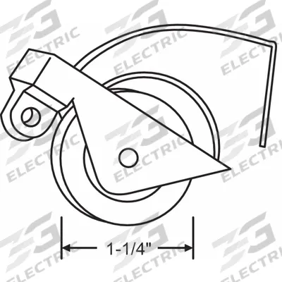 APPROVED VENDOR Roller: 3 in Lg, 3/8 in Wd - Hanging Door Rollers