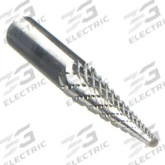 WIDIA Carbide Bur: Pointed-End Cone, SM-3, Double Cut, 1/4" x 1" Head, 1/4" Shank (MPN M41492). Key specifications — Trade Number: SM-3; Brand: WIDIA METAL REMOVAL.