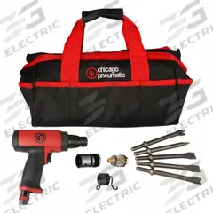 CHICAGO PNEUMATIC Air Hammer Kit: 3/8 in Shank Size, 2 5/8 in Stroke Lg, 3,500 bpm Blows per Minute (MPN CP7160K). Key specifications — attr1320834: CHICAGO PNEUMATIC; attr1320853: Round; attr1320854: Round; attr1320857: Bare Tool.