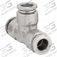 AIGNEP USA Push-Fit Tee Fitting: 6 mm OD x 6 mm OD x 6 mm OD Size, Stainless Steel, Silver (MPN 60230-6). Key specifications — Brand: AIGNEP USA.