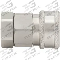 SNAP-TITE Hydraulic Quick Connect Hose Coupling: 3/8 in, 316 Stainless Steel, 3/8"-18 Thread Size (MPN SVHC6-6F). Key specifications — Thread Size: 3/8"-18; Seal Material: Nitrile; Brand: SNAP-TITE.