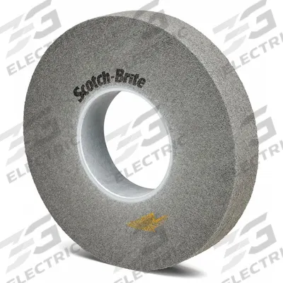 SCOTCH-BRITE Convolute Wheel: 10 in Dia x 2 in W, 5 in Arbor, Silicon Carbide, Fine - Deburring Wheels for Stainless Steel & Nickel Alloys