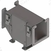 Wireway Tee: 4 in Wd, 4 in Ht, 10 in, Hinged Cover with Quick-Release Latches, Steel (MPN F44LTC). Key specifications — Cover Location: Top and Outside; Brand: HOFFMAN; With Knockouts: No.