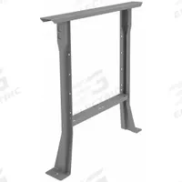 TENNSCO Flared Leg: Fixed Ht, Flared Leg, 3 1/2 in Overall Wd, 30 in Overall Dp, Steel, Gray (MPN L-3230 MED GREY). Key specifications — Brand: TENNSCO; Material: Steel; Includes Mounting Hardware: No.