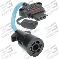 REESE Trailer Wiring Adapter: 7-Way Blade, 4-Way Flat, Plastic, 2 7/8 in Overall Lg, 7 in Ht (MPN 8536800)