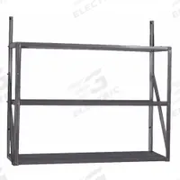 ARROW Shelving Kit: 33 1/4 in x 10 5/8 in x 30 1/4 in, Gray, Steel, 3 Shelves (MPN SS900-B). Key specifications — Compatible Brand and Series: Arrow; Brand: ARROW; Product Type: Three Tier Shelf Kit; Material: Steel; Finish: Galvanized; Includes Mounting Hardware: Yes.