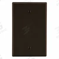 HUBBELL Wall Plate: Blank, 1 Gang, Brown, Midsize Size (MPN PJ13). Key specifications — Brand: HUBBELL; Material: Polycarbonate.