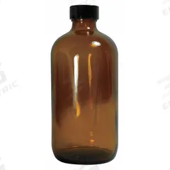 QORPAK Sampling Bottle: 120 mL, Amber, 22-400, Polypropylene, 24, PTFE, Type III (MPN GLC-01922). Key specifications — attr1370730: Amber; attr1370762: None; attr1370763: Soda Lime Glass; attr1370766: QORPAK; attr1370767: 22-400; attr1370776: No; attr1370779: Type III; attr1389381: Attached.