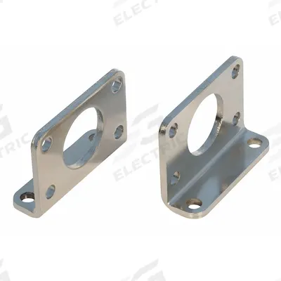 SPEEDAIRE Foot/Flange Bracket: Flange Mount Type, Fits 40 mm Bore Dia, Steel - Flange Plates