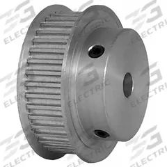 DAYTON Timing Pulley: Curvilinear, Fixed, For 9 mm Belt Wd, 40 Teeth, 3 mm Pitch, Aluminum (MPN 40-3M09-6FA3). Key specifications — Brand: DAYTON; Finish: Clear Anodized; For Belt Series: Powerhouse®.