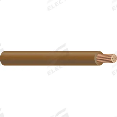 SOUTHWIRE Building Wire: Copper, 2 AWG, 1 Conductors, Stranded, Brown, 500 ft Lg - Copper THHN/THWN Building Wires
