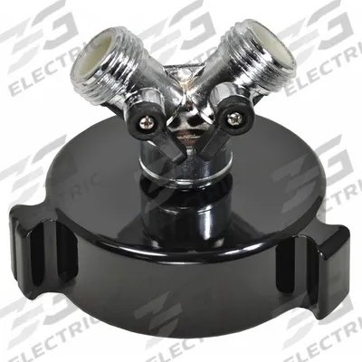 MOON AMERICAN Hazmat Adapter: NH x GHT, Aluminum, Wye Valve Body, Female x Male, Female NH - Fire Hydrant & Standpipe Ball Valve Adapters
