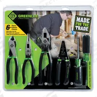 GREENLEE Electronics Tool Kit: 6 Total Pcs, Drivers and Bits/Electrical and Telecom Tools/Pliers (MPN 0159-36). Key specifications — attr646319: Sockets Not Included; attr548984: (1) Wire Stripper; attr548989: (1) Diagonal-Cutting Pliers; attr646318: SAE; attr548987: None; attr548988: None; attr548990: None; attr552361: None.