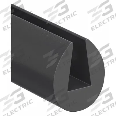 APPROVED VENDOR Edge Trim: Neoprene, For 1/4 in Material Thick, H, 1/2 in Leg Lg - Neoprene Rubber Edging