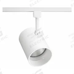 Track Lighting Head: Incandescent, Cylinder Shape, 75 W, 4 3/8 in Dia, 6 1/8 in Lg (MPN R522 WHB WH). Key specifications — Brand: JUNO LIGHTING; Lighting Technology: Incandescent; Housing Color: White with White Baffle.