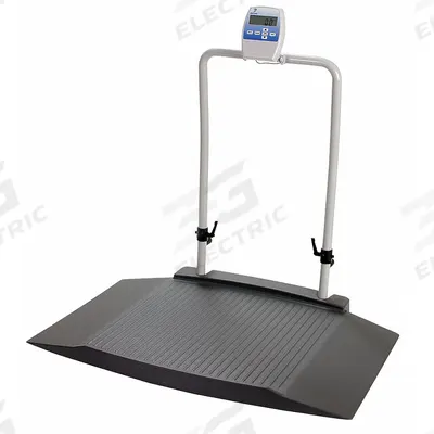DORAN Wheelchair Scale: Digital, kg/lb, 30 in Weighing Surface Wd - Wheelchair Scales