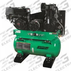 SPEEDAIRE Stationary Air Compressor/Generator: 2 Stage, 13 hp Engine, Honda, 15.7 cfm, Horizontal (MPN AG2-SH13-30GE). Key specifications — attr50933: Honda; attr86530: Electric; attr50934: SPEEDAIRE.
