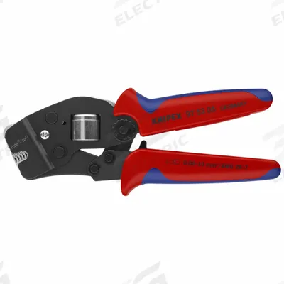 KNIPEX Crimper: Insulated Single Ferrules/Non-Insulated Single Ferrules, Square Crimp - Auto-Adjusting Wire Ferrule Crimpers