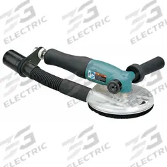 DYNABRADE Air Disc Sander: 5 in Pad, Threaded Shank, Heavy Duty, 1.3 hp, 43 cfm, Right Angle Grip (MPN 52596). Key specifications — attr1320237: DYNABRADE; attr1320246: Side.