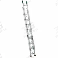 LOUISVILLE LADDER Extension Ladder: 24 ft Ladder Size, Aluminum, 225 lb Load Capacity, 38 lb Wt (MPN AE4224PG). Key specifications — Color: Silver; Brand: LOUISVILLE LADDER; Included Features: Rope and Pulley; Removable Fly: Fixed.