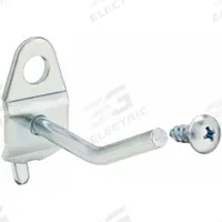 TRITON PRODUCTS Single Rod Pegboard Hook: 1/4 in_1/8 in Peg Hole, 1 in x 3/4 in x 1 1/2 in, 10 PK (MPN 71123). Key specifications — Finish: Zinc-Plated; Color: Silver; For Tool Type: Multiple; Includes: Screws; Locking System: Screw-In; Mounting Type: Surface; Material: Steel; Accessory Type: 30-Degree Single Hook.