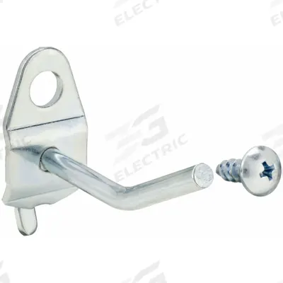TRITON PRODUCTS Single Rod Pegboard Hook: 1/4 in_1/8 in Peg Hole, 1 in x 3/4 in x 1 1/2 in - Hooks for Round-Hole Pegboard