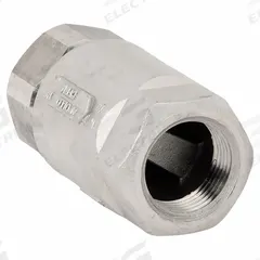 APOLLO Ball Cone Spring Check Valve: Ball, Inline Valve Body, CF8M Stainless Steel, 2 in Pipe Size (MPN 6210801). Key specifications — Ball Material: RPTFE; Brand: APOLLO.