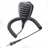 ICOM Speaker Microphone: Fits Icom, For M34/M36/M93D/M94D Series, 12 in Cord, Push To Talk, IPX7 (MPN HM165). Key specifications — Compatible Radio Series: M36; Color: Black; Radio Connector Type: 1-Pin 4 poles; Brand: ICOM; Manufacturer Part Number: HM165; Push To Talk: Yes.