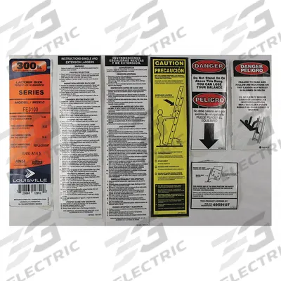 LOUISVILLE Label Kit: For 36Y415/36Y416/36Y417/36Y418/36Y419/36Y420/36Y421 - Material Handling Parts