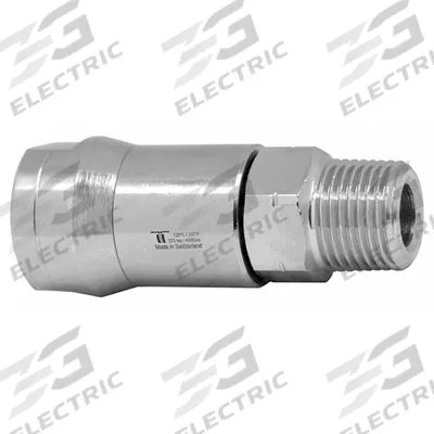 MOSMATIC Rotary Union: Straight, Nickel-Plated C38500 Brass, 1 Passages, 3/8 in Stationary Port - Brass Rotating Joints & Unions