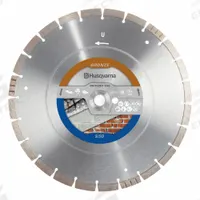 HUSQVARNA Diamond Saw Blade: Block/Brick/Reinforced Concrete, 14 in Blade Dia., Wet/Dry, Good, 10 PK (MPN 582705205). Key specifications — attr1097734: Wet/Dry; attr1097738: Power Cutter; attr1097751: HUSQVARNA.