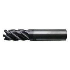 CLEVELAND Corner Radius End Mill: Carbide, 5 Flute, 1/4" Mill Dia, 1/2" LOC, 0.02" Rad, 2" OAL (MPN C60532)