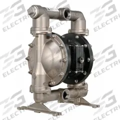 ARO Double Diaphragm Pump: 316 Stainless Steel Body, 1 1/2 in, NPT Connection, 130 gpm, PTFE Valve (MPN PD15A-ASS-STT). Key specifications — Brand: ARO; Seat Material: 316 SS; Check Valve Material: PTFE.