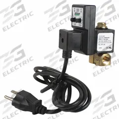 SPEEDAIRE Timed Electric Auto Drain Valve: 1/2 in NPT Pipe, 1/2 in Drain, 4.53 gpm, 100 V to 120 V (MPN 13X528). Key specifications — attr294755: SPEEDAIRE; attr292031: 0.5 sec to 10 sec.
