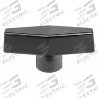 DAVIES Hand Knob: T, Thermoset, 3/8"-16 Thread, 18 mm Thread Lg, 2.5 in Dia (MPN 3092-B). Key specifications — Brand: DAVIES.