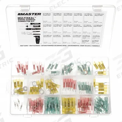 MASTER APPLIANCE Wire Connector Kit: 120 Pieces - Mixed Wire Connector & Terminal Sets