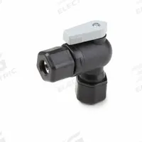 PARKER Manual Two-Way Ball Valve: 1/2 in, Polypropylene, Angle, Sweat x Sweat, Full Port Ball Port (MPN FTPPB8VEU8). Key specifications — Brand: PARKER; Handle: Lever.