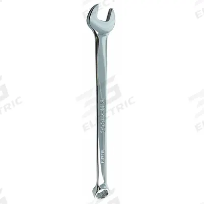 KTI Combination Wrench: Alloy Steel, Chrome, 8 mm Head Size, 5 3/4 in Overall Lg - Metric 12-Point Combination Wrenches